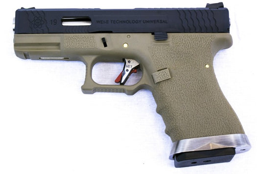 EU9 E-Force Tan (Tan-Silver Barrel) GBB Airsoft Pistol