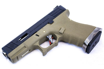 EU9 E-Force Tan (Tan-Silver Barrel) GBB Airsoft Pistol