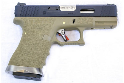 EU9 E-Force Tan (Tan-Silver Barrel) GBB Airsoft Pistol