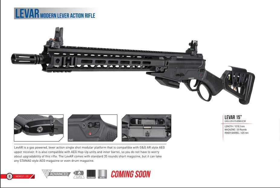 G&G Armament Levar 15" Gas Powered Lever Action Rifle
