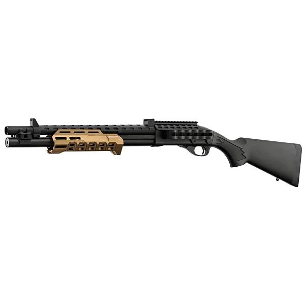 Golden Eagle Strike Industries M870 Pump Action Shotgun Replica Black and Tan
