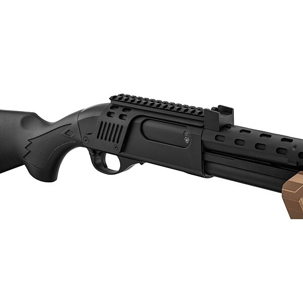 Golden Eagle Strike Industries M870 Pump Action Shotgun Replica Black and Tan