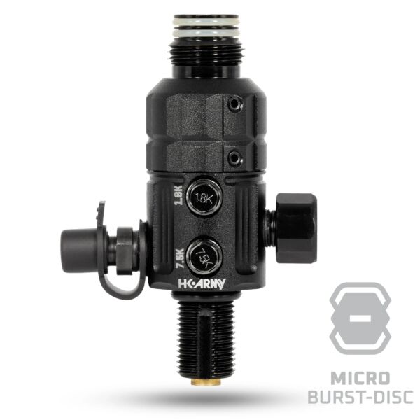 HK Army Turbine PRO Longbody 4500psi Regulator - Adjustable and Rotational - Black