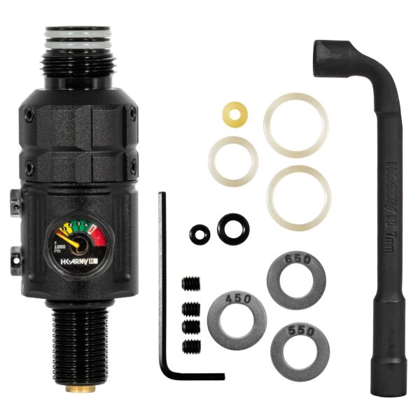 HK Army Turbine PRO Longbody 4500psi Regulator - Adjustable and Rotational - Black