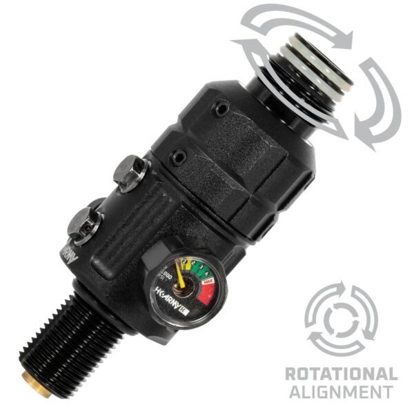 HK Army Turbine PRO Longbody 4500psi Regulator - Adjustable and Rotational - Black
