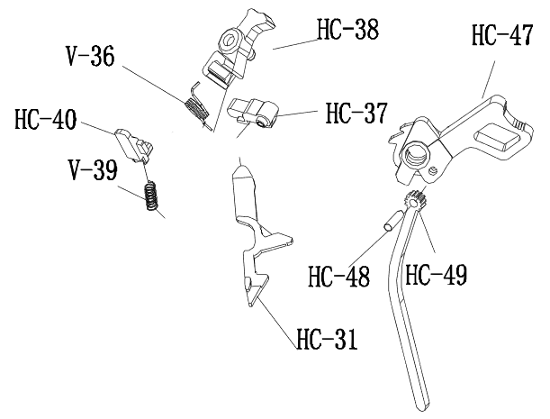 Hammer Assembly (Hi-Capa) (Black)