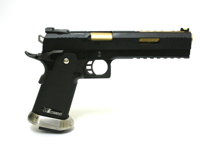 Hi-Capa 6.0 IREX (Black) (Blank-Silver Barrel) GBB Airsoft Pistol