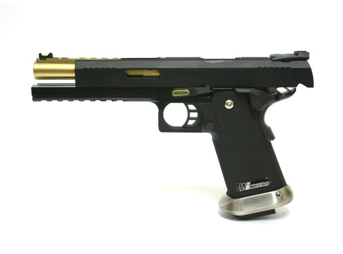 Hi-Capa 6.0 IREX (Black) (Blank-Silver Barrel) GBB Airsoft Pistol