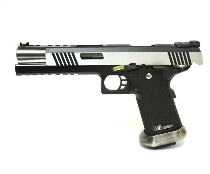 Hi-Capa 6.0 IREX (Silver) (Blank-Gold Barrel) GBB Airsoft Pistol