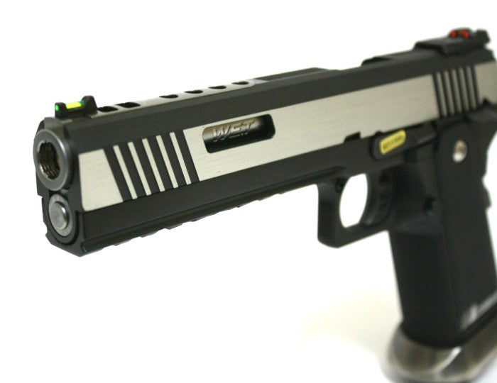 Hi-Capa 6.0 IREX (Silver) (Blank-Gold Barrel) GBB Airsoft Pistol