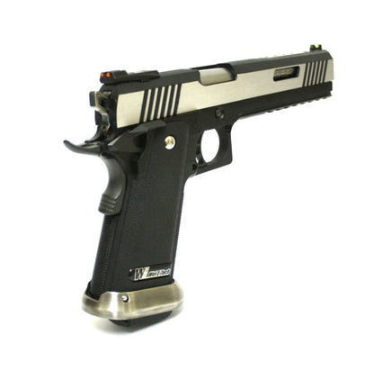 Hi-Capa 6.0 IREX (Silver) (Blank-Silver Barrel) GBB Airsoft Pistol