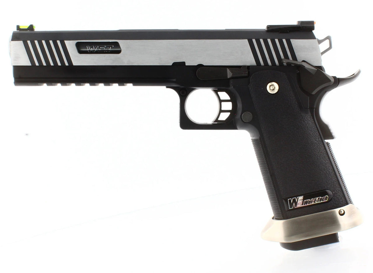 Hi-Capa 6.0 IREX (Silver) (Blank-Gold Barrel) GBB Airsoft Pistol
