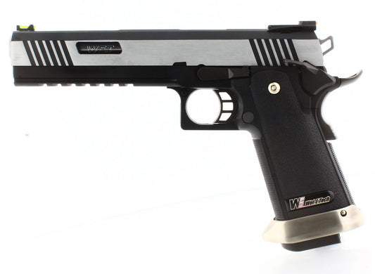 Hi-Capa 6.0 IREX (Silver) (Blank-Gold Barrel) GBB Airsoft Pistol