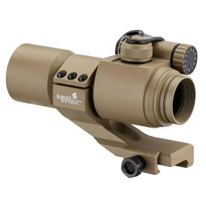 Lancer Tactical Red and Green Dot Scope w/Cantilever Mount - Tan (CA445)