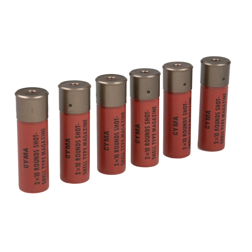 CYMA Shotgun Shell Pack - Red (6 Pieces) - Killer Instinct Tactical