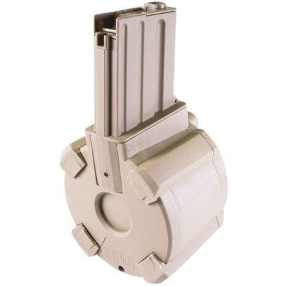 M4 LP-Drum Magazine AEG (Tokyo Marui) 1200R (Drum|Auto-Button) (Tan)