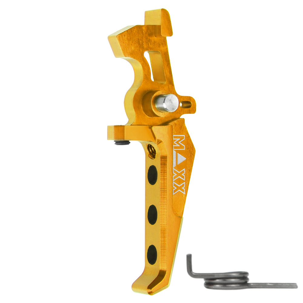 Maxx Model CNC Aluminum Advanced Speed Trigger - Style E - Gold - Killer Instinct Tactical