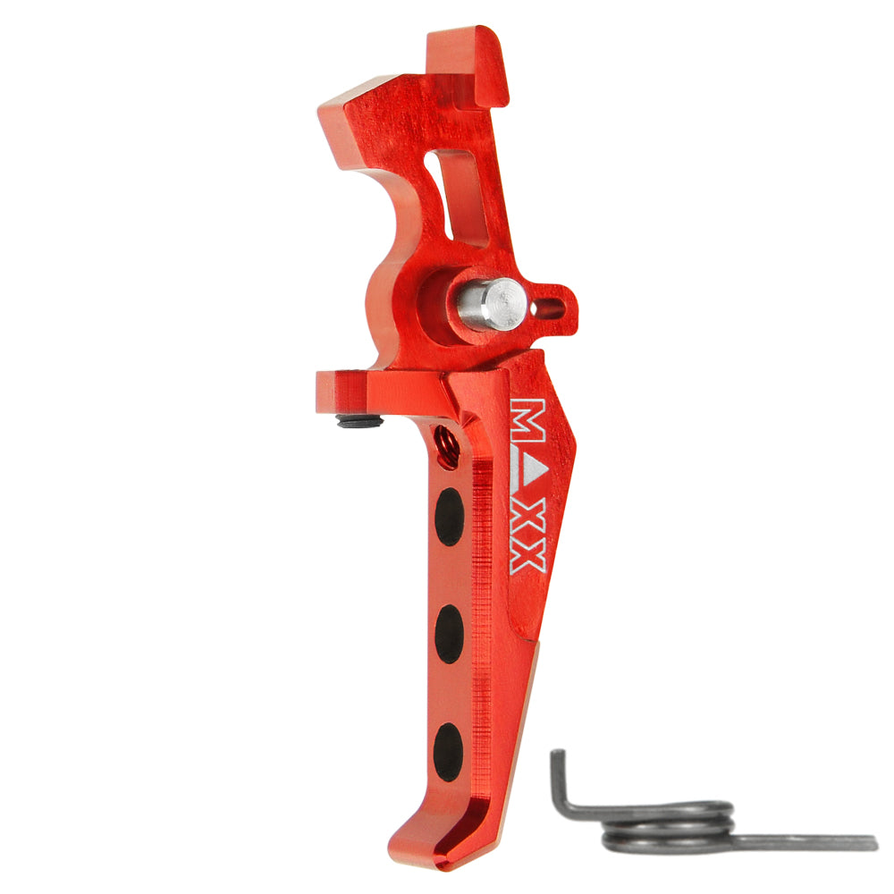 Maxx Model CNC Aluminum Advanced Speed Trigger - Style E - Red