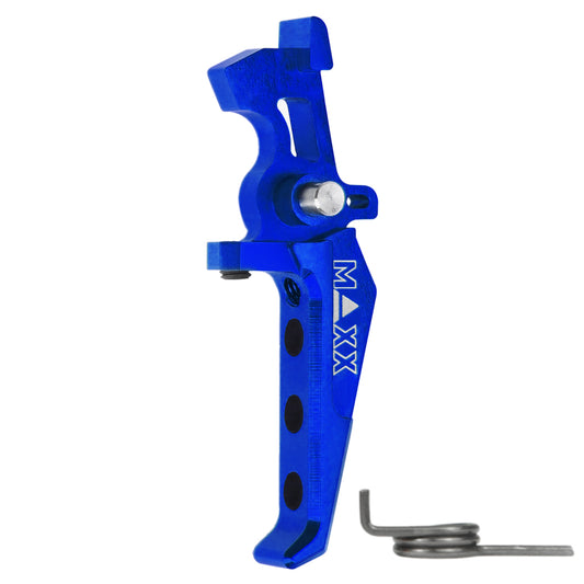 Maxx Model CNC Aluminum Advanced Speed Trigger - Style E - Blue
