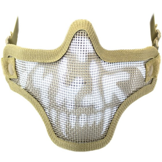 Mesh Lower Face Shield V1 Skull (Tan)