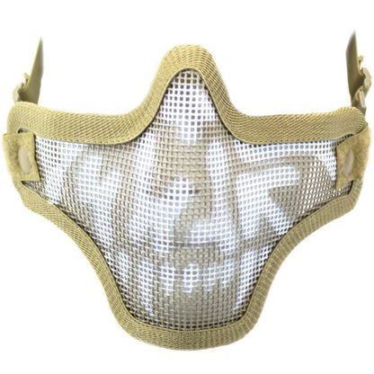 Mesh Lower Face Shield V1 Skull (Tan)