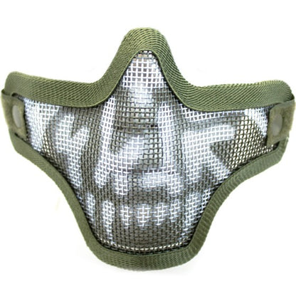 Mesh Lower Face Shield V1 (Green Skull)