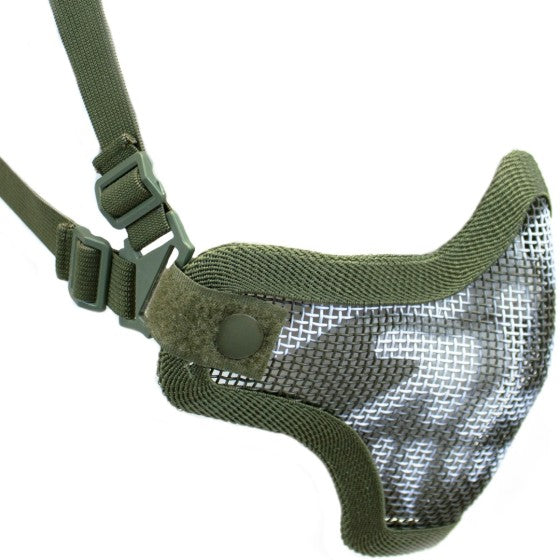 Mesh Lower Face Shield V1 (Green Skull)