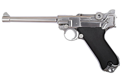 P08 Luger (6"-Silver) GBB Airsoft Pistol