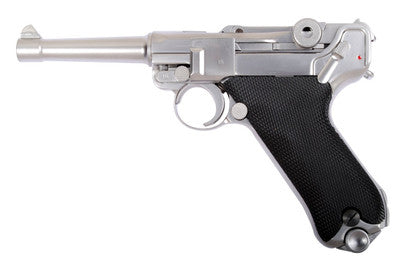 P08 Luger (4"-Silver) GBB Airsoft Pistol