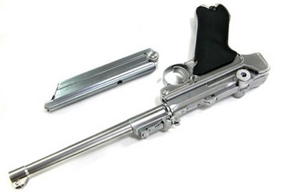 P08 Luger (8"-Silver) GBB Airsoft Pistol