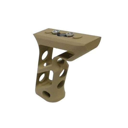 Rebel CNC Keymod Long Angled Skeleton Grip - Dark Earth