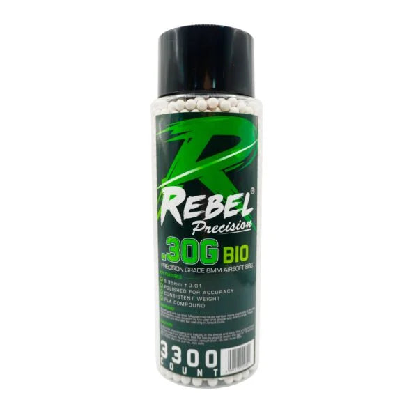 Rebel Precision 6mm BIO BBs 3300ct Bottle - 0.30g