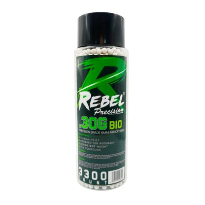 Rebel Precision 6mm BIO BBs 3300ct Bottle - 0.30g