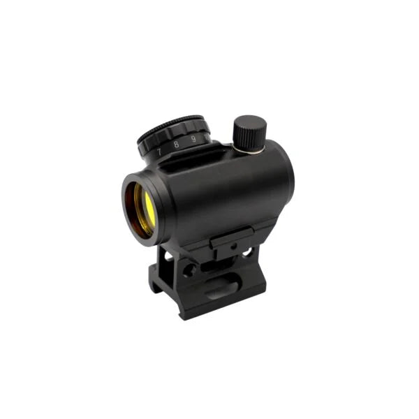 Rebel Precision Red Dot Sight with 1-Inch Riser Mount – Black (Battery Included)