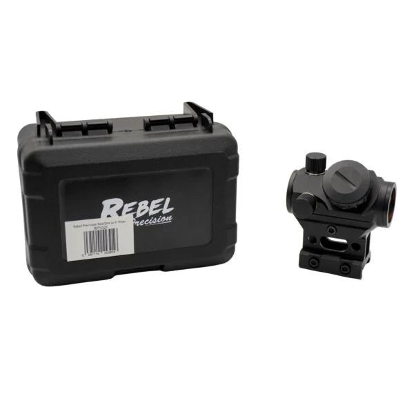 Rebel Precision Red Dot Sight with 1-Inch Riser Mount – Black (Battery Included)