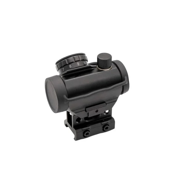 Rebel Precision Red Dot Sight with 1-Inch Riser Mount – Black (Battery Included)