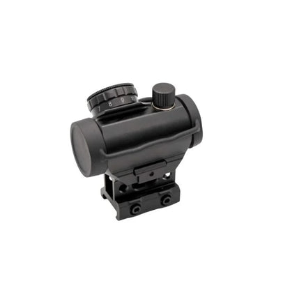 Rebel Precision Red Dot Sight with 1-Inch Riser Mount – Black (Battery Included)