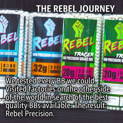 Rebel Precision 6mm BIO BBs 3300ct Bottle - 0.36g