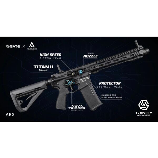 TRINITY ARMAMENT Alpha SBR AEG 7.9" with TITAN II Bluetooth (GATE x Arcturus)