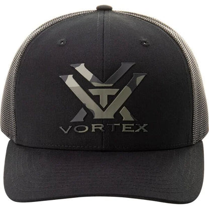 Vortex Camo Punch Trucker Cap - Black