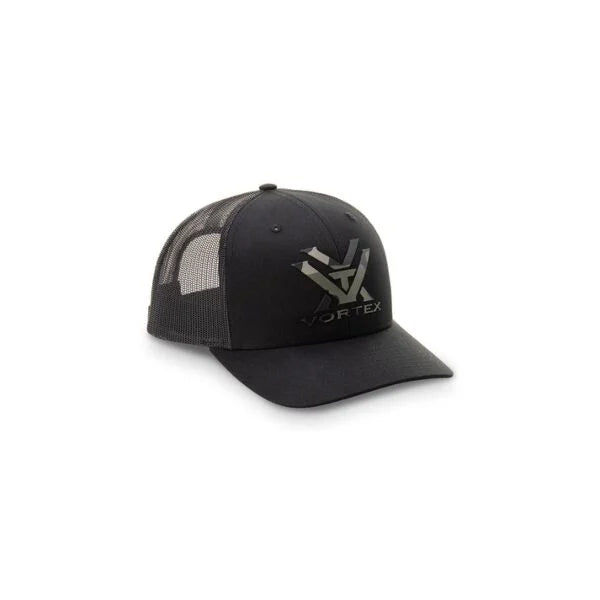 Vortex Camo Punch Trucker Cap - Black
