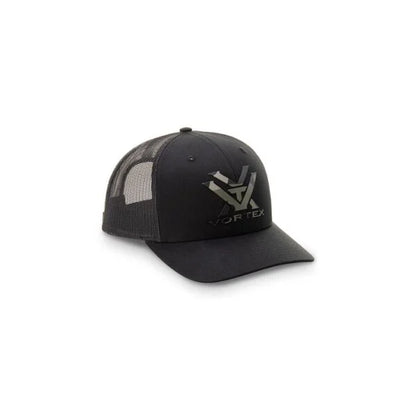Vortex Camo Punch Trucker Cap - Black