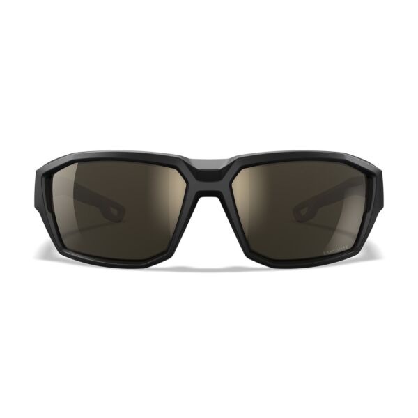 Wiley X ALPINE - Matte Black/Tan Frame - CAPTIVATE Polarised Tungsten Mirror Lens
