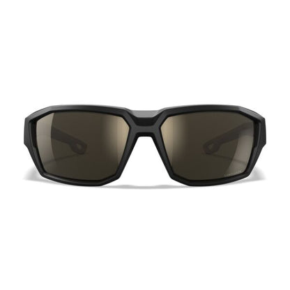 Wiley X ALPINE - Matte Black/Tan Frame - CAPTIVATE Polarised Tungsten Mirror Lens