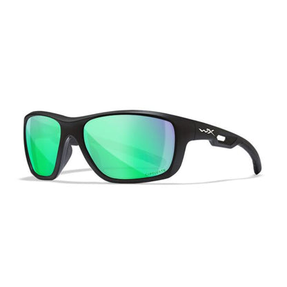 Wiley X ASPECT - Matte Black Frame - CAPTIVATE Polarized Green Mirror Lens