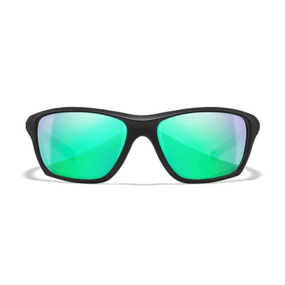 Wiley X ASPECT - Matte Black Frame - CAPTIVATE Polarized Green Mirror Lens
