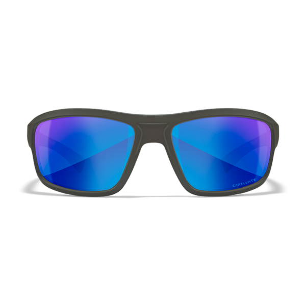 Wiley X CONTEND - Matte Graphite Frame - CAPTIVATE Polarized Blue Mirror Lens