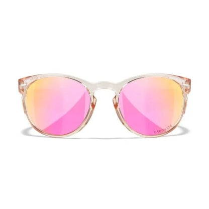 Wiley X COVERT - Gloss Crystal Blush Frame - CAPTIVATE Polarized Rose Gold Mirror Lens