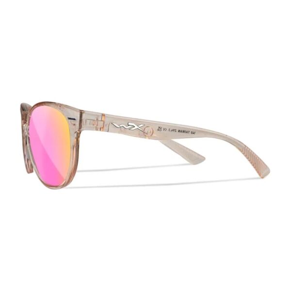 Wiley X COVERT - Gloss Crystal Blush Frame - CAPTIVATE Polarized Rose Gold Mirror Lens