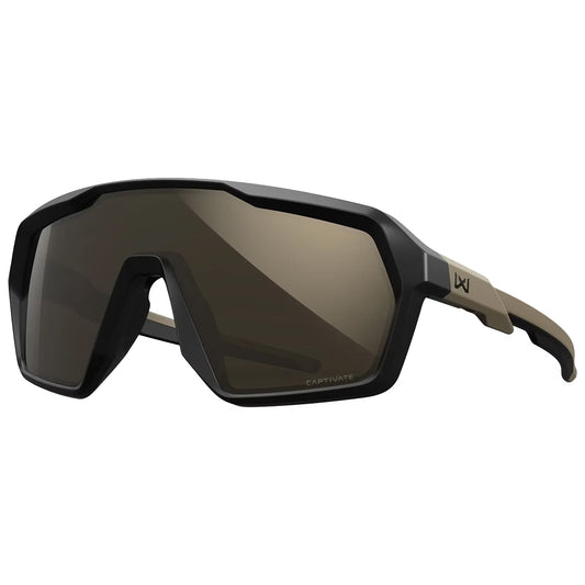Wiley X Citadel Ballistic Sunglasses - Matte Black/Tan Frame - CAPTIVATE Tungsten Mirror Lenses